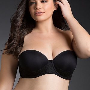 Strapless Black Lace Bra